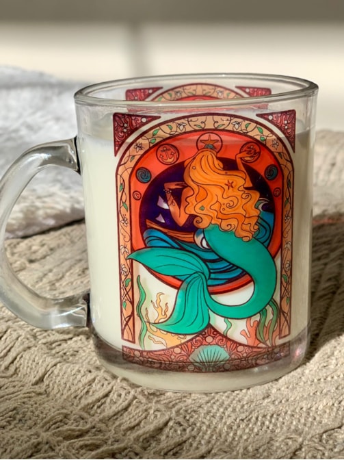 Caneca Sereia Encantada de Vidro