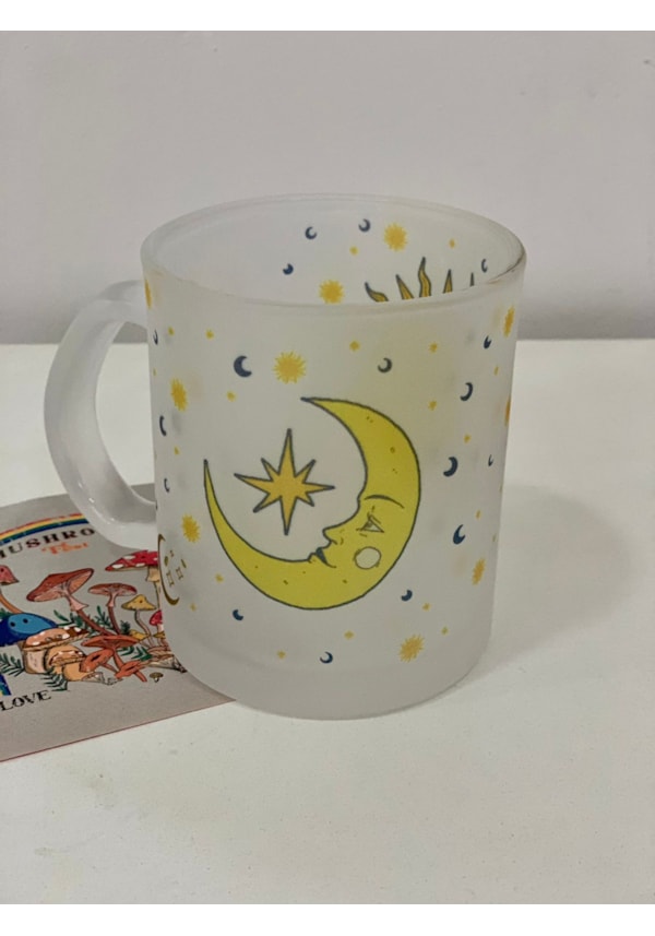 Caneca Sol e Lua - Vidro Jateado