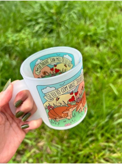 Caneca Tatu do Bem - Vidro Jateado