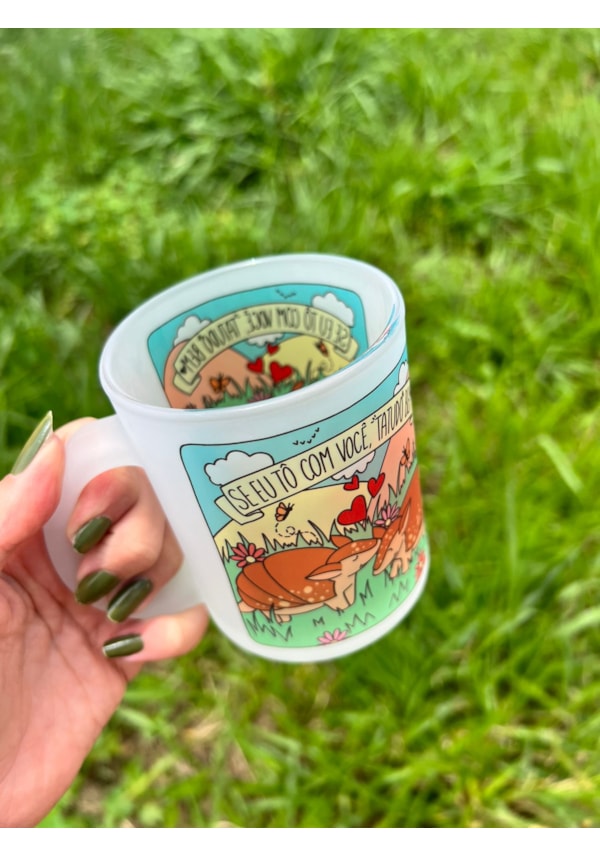 Caneca Tatu do Bem - Vidro Jateado