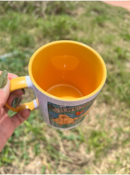 Caneca Te Amo Patodavida - Alça Amarela