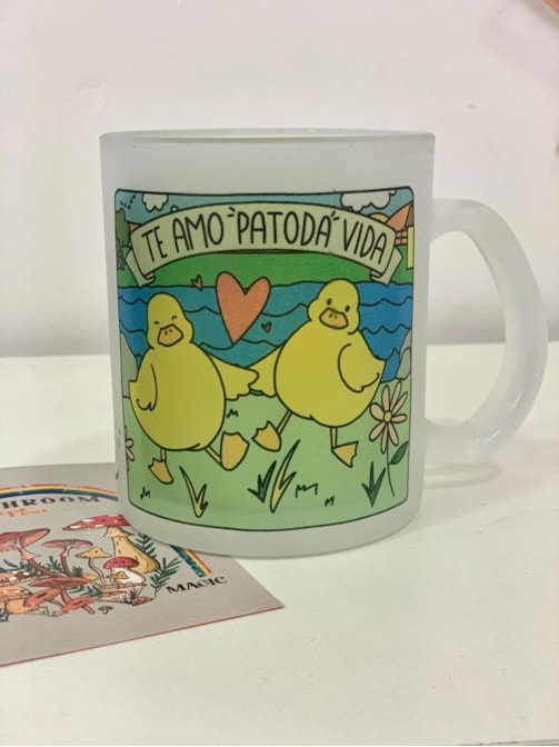 Caneca Te Amo Patodavida - Vidro Jateado