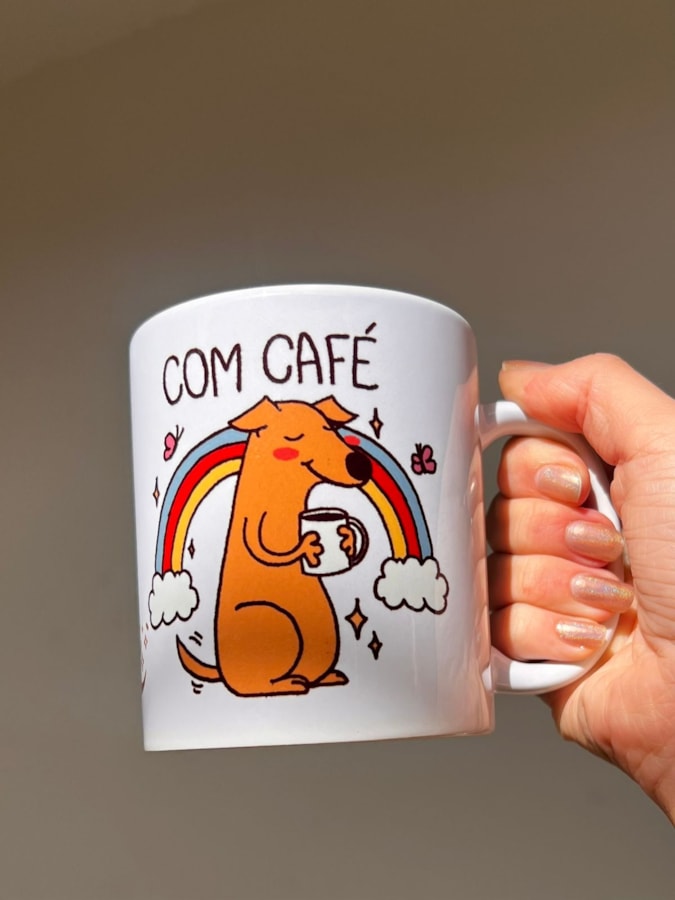 Caneca Vira lata com e sem café — imagem 2
