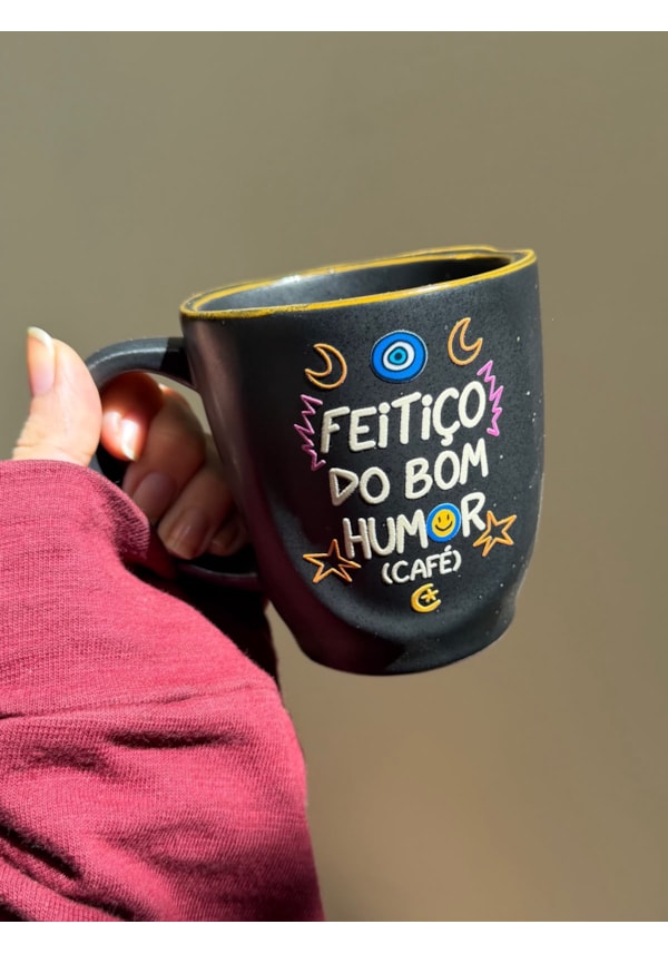 Caneca Vulcão - Feitiço do bom humor - Café - 260ml