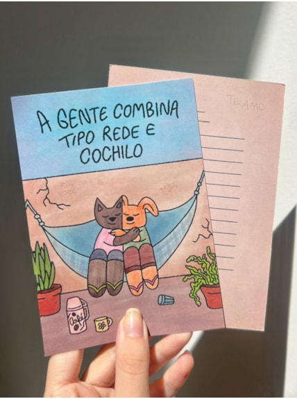 Cartão A gente combina tipo rede e cochilo - Gatos