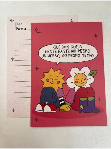 Cartão A gente no mesmo universo