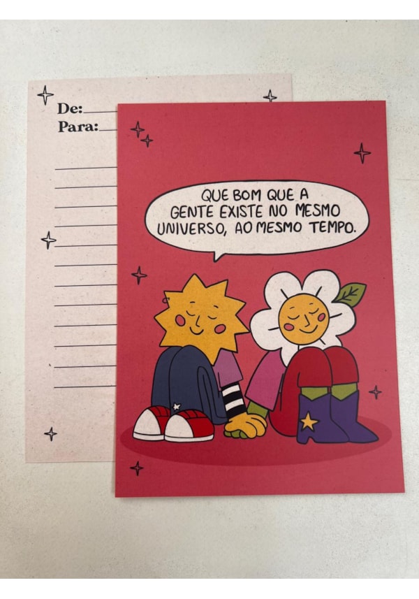 Cartão A gente no mesmo universo