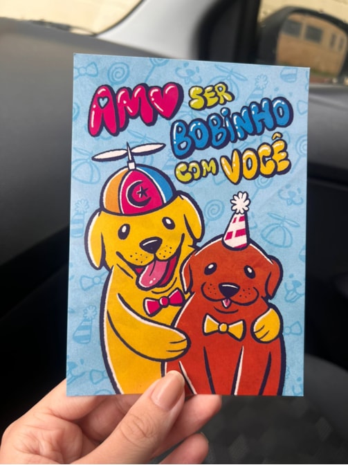Cartão Cachorro Bobinho