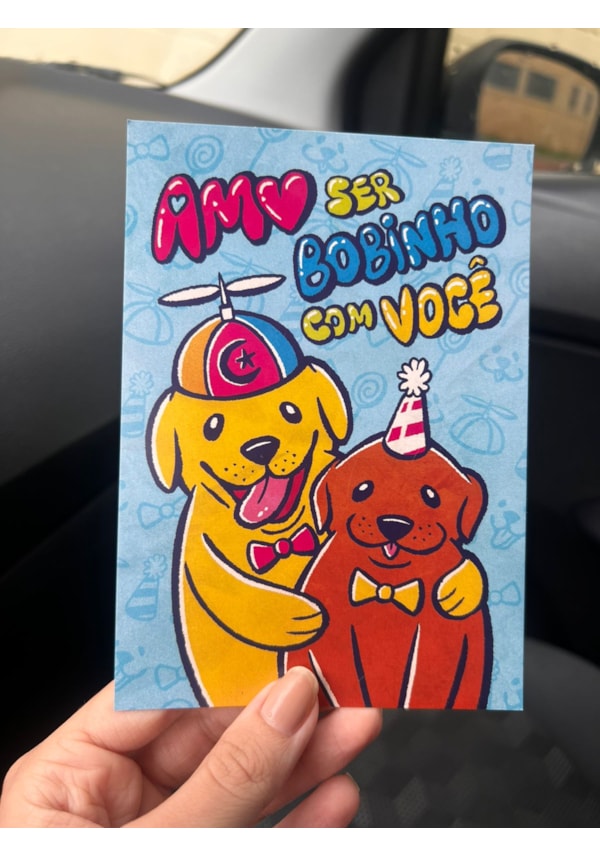Cartão Cachorro Bobinho