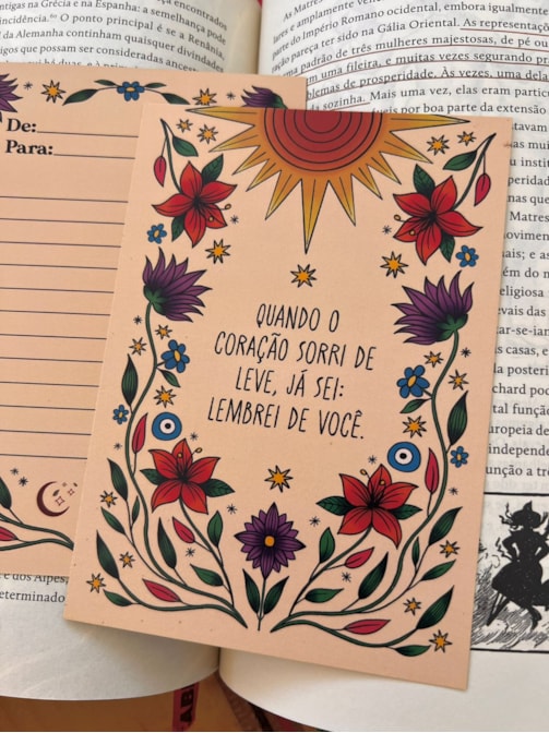 Cartão Coração Sorri - Lembrei de Você