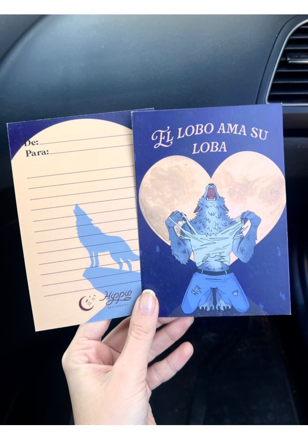 Cartão El Lobo ama su loba