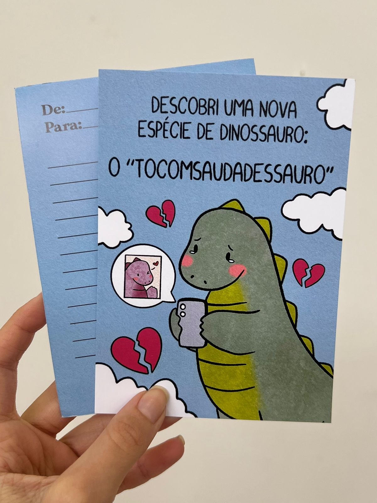 Cartão Espécie de Dinossauro — imagem 1