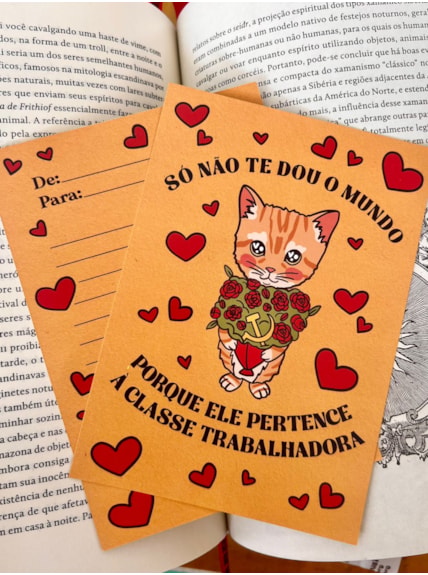 Cartão Gato Só não Te dou o mundo
