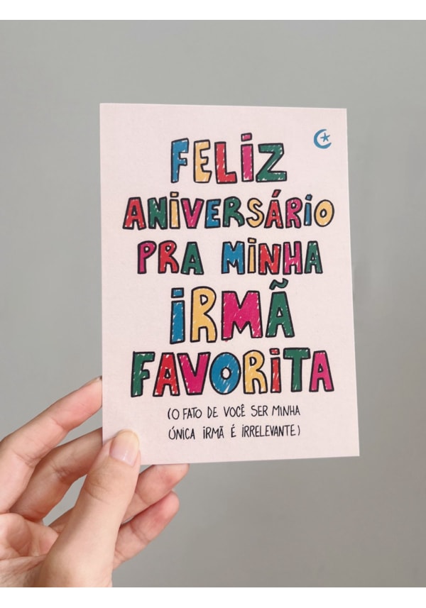 Cartão Irmã Favorita