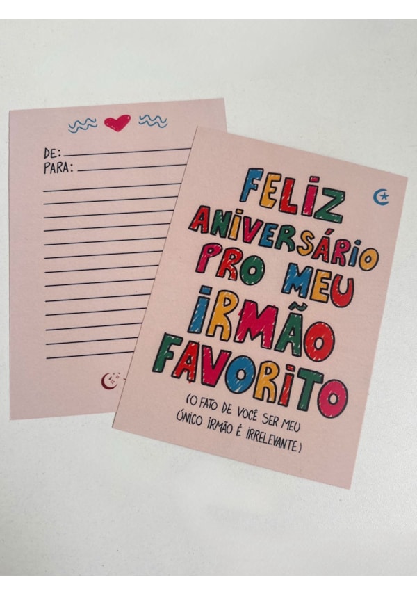 Cartão Irmão Favorito