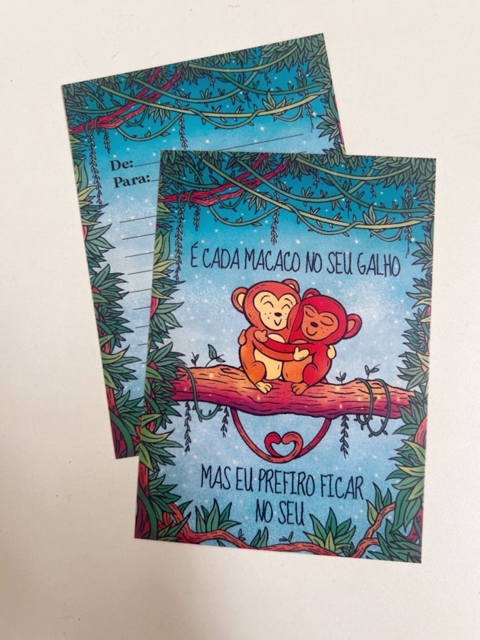 Cartão Macaco no seu Galho — imagem 2