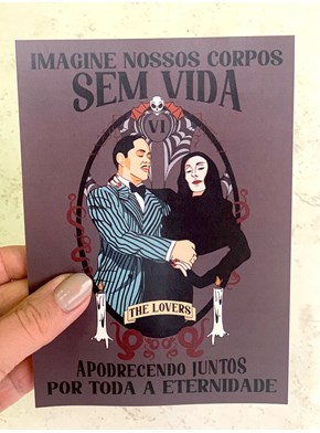 Cartão Mortícia e Gomez - Família Addams