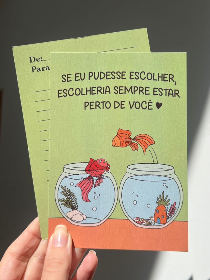 Cartão Peixes Aquário — imagem 2