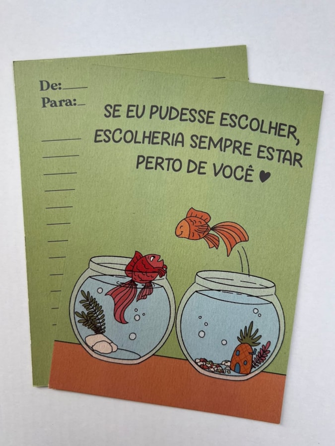 Cartão Peixes Aquário — imagem 1