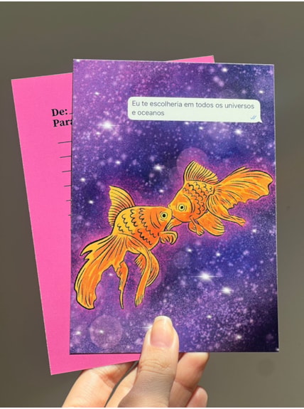 Cartão Peixes Oceano