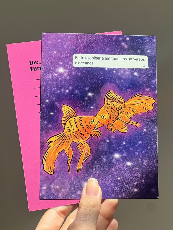 Cartão Peixes Oceano — imagem 2