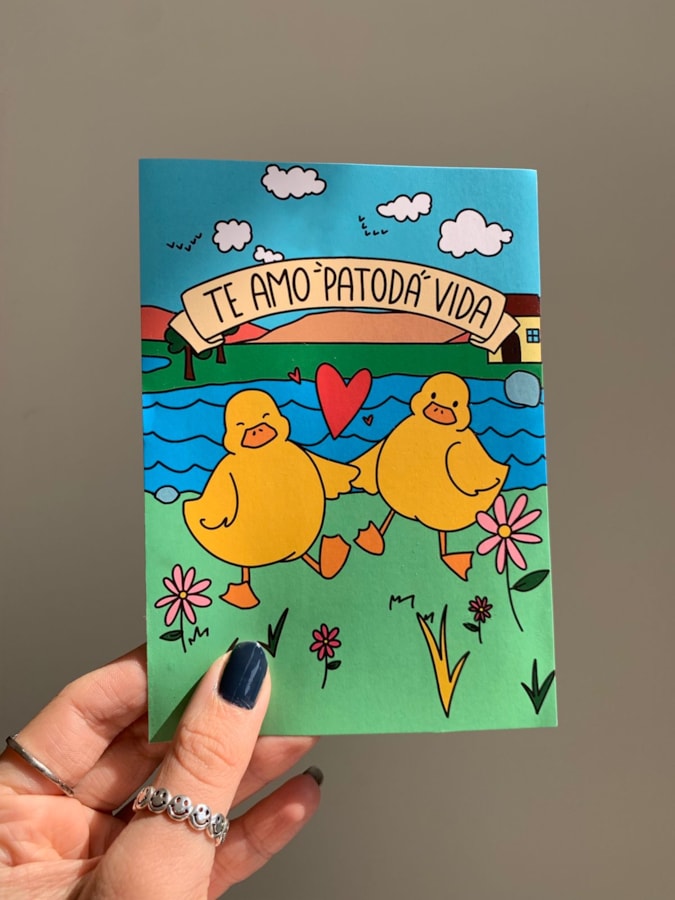 Cartão Te Amo Patodavida — imagem 1