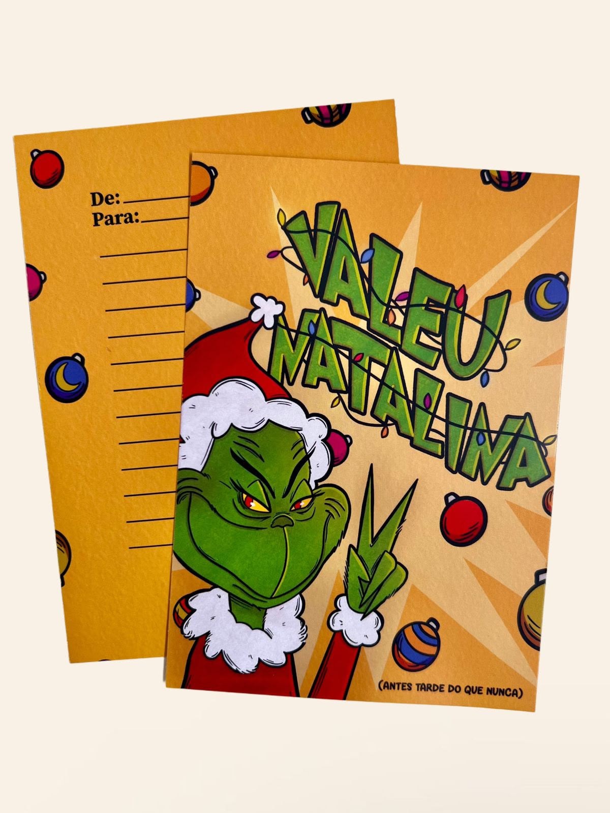 Cartão Valeu Natalina - Grinch — imagem 1