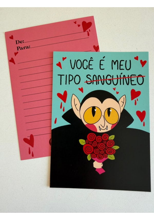 Cartão Vampiro Você é meu Tipo