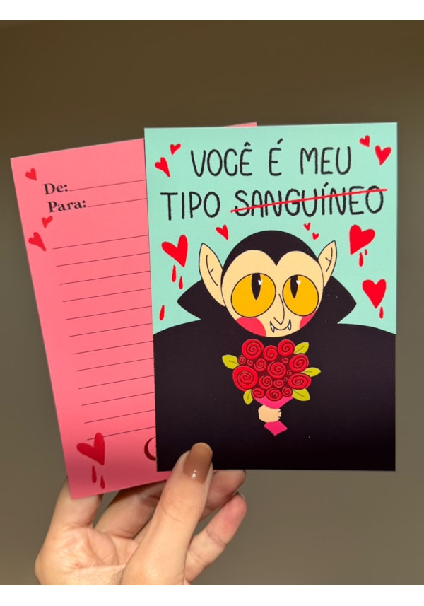 Cartão Vampiro Você é meu Tipo