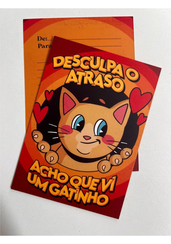 Cartão Vi um Gatinho