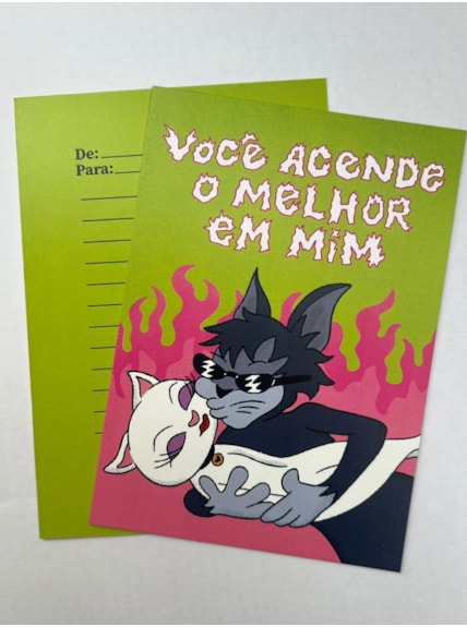 Cartão Você acende o melhor em mim - Gatos