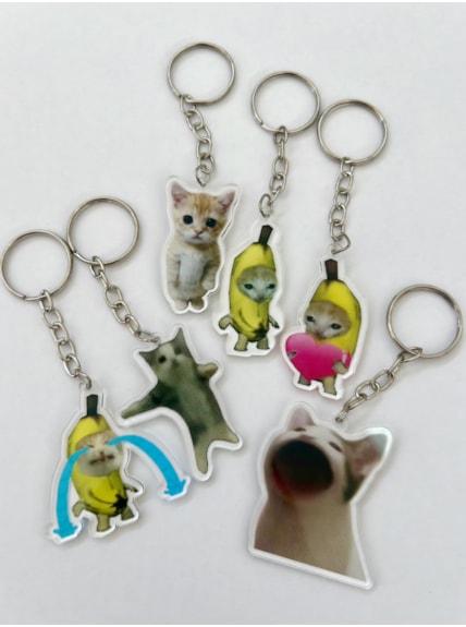Chaveiro Gatos - Acrílico