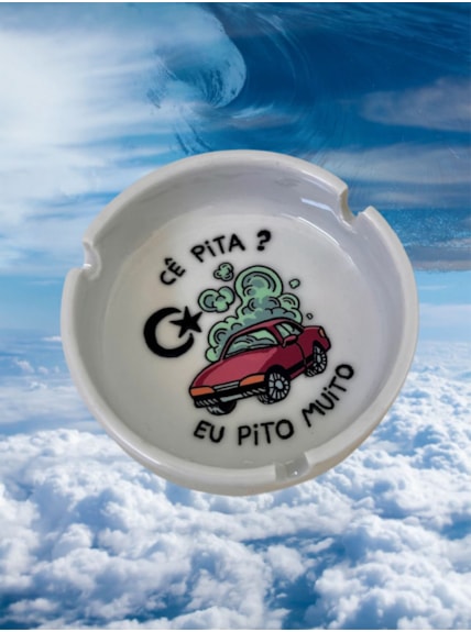 Cinzeiro Porcelana - Cê pita? Eu pito muito