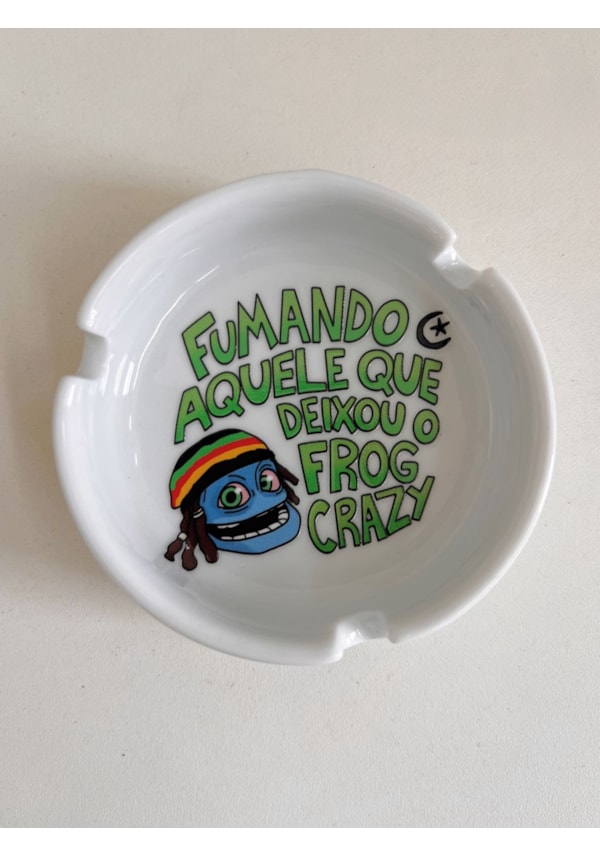 Cinzeiro Porcelana - Fumando aquele que deixou o frog crazy