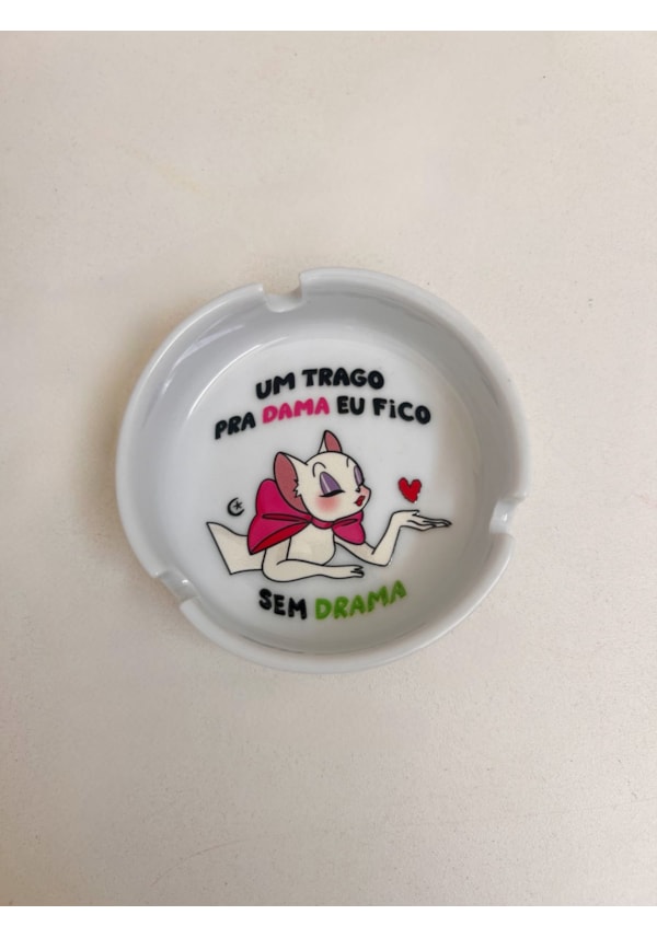 Cinzeiro Porcelana - Gata Sem Drama