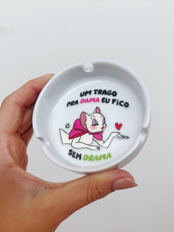 Cinzeiro Porcelana - Gata Sem Drama — imagem 1