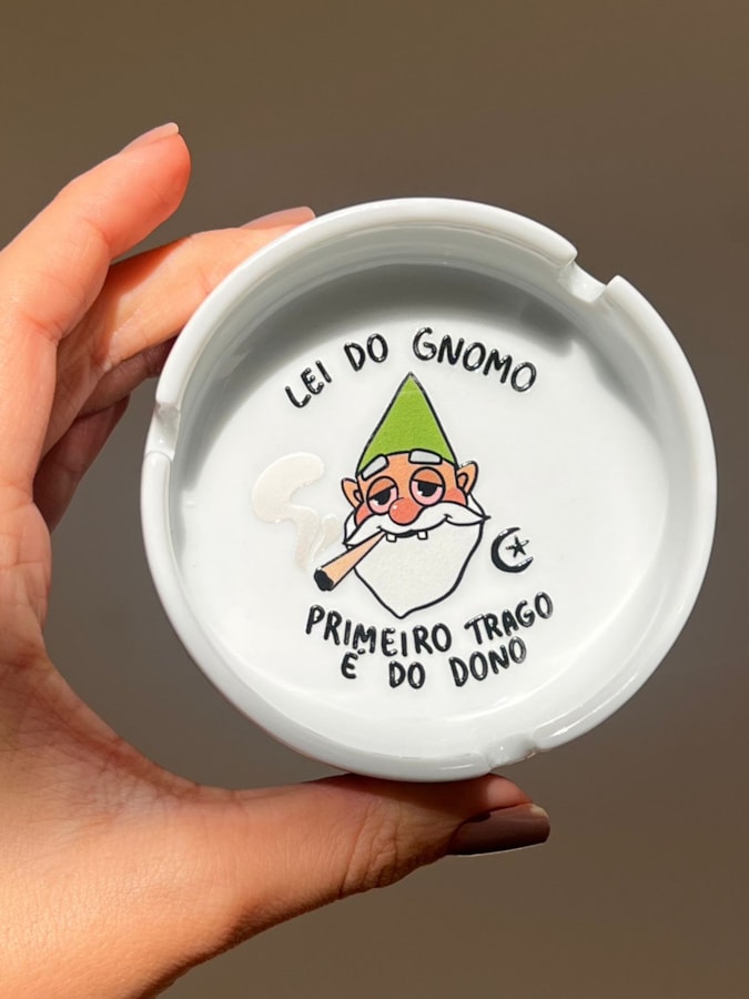 Cinzeiro Porcelana - Lei do Gnomo — imagem 1