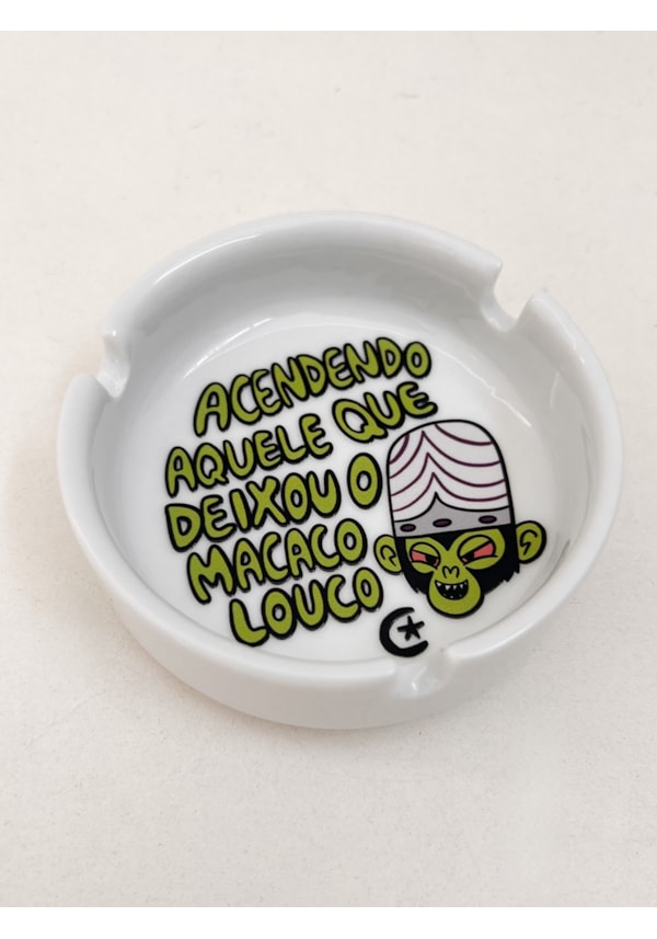 Cinzeiro Porcelana - Macaco Louco
