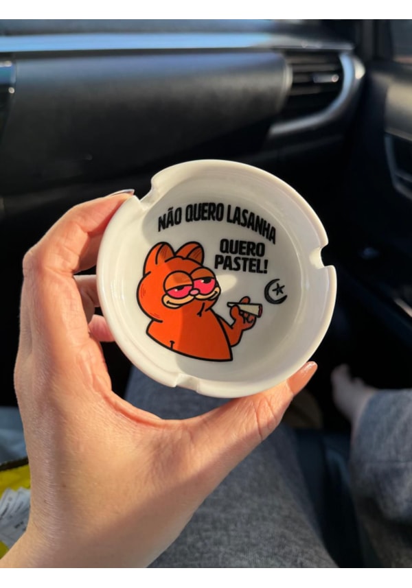Cinzeiro Porcelana - Não quero lasanha, quero pastel