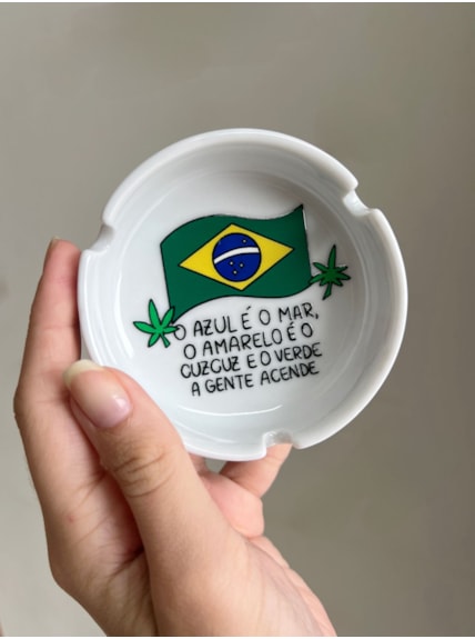 Cinzeiro Porcelana - O Verde a Gente Acende