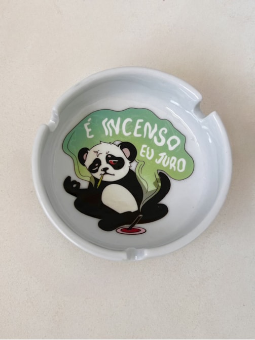 Cinzeiro Porcelana - Panda é incenso eu juro