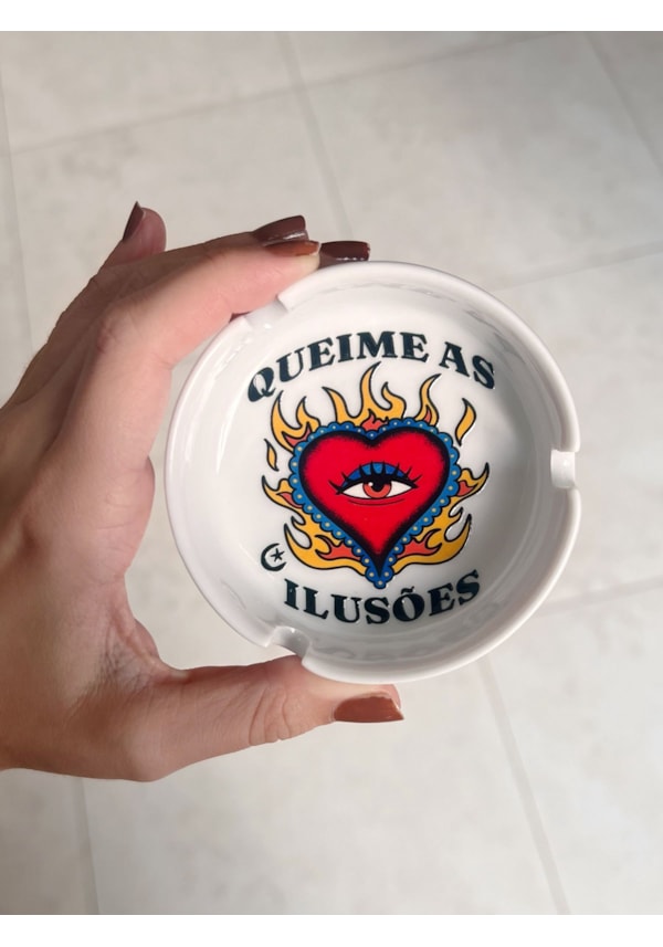 Cinzeiro Porcelana - Queime as Ilusões