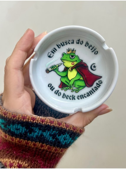 Cinzeiro Porcelana - Sapo Beck Encantado