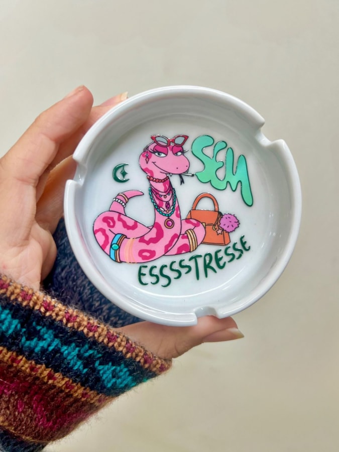 Cinzeiro Porcelana - Serpente Sem Estresse — imagem 1