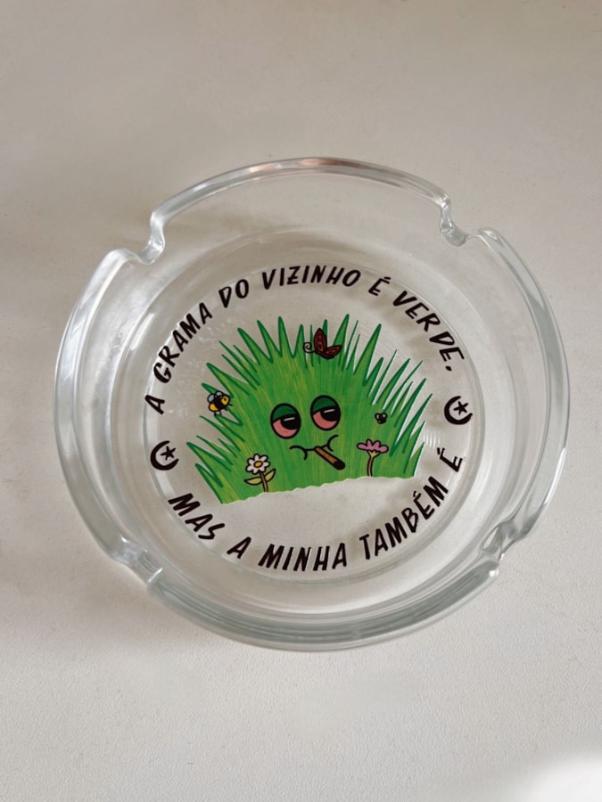 Cinzeiro Vidro - Grama Verde — imagem 2