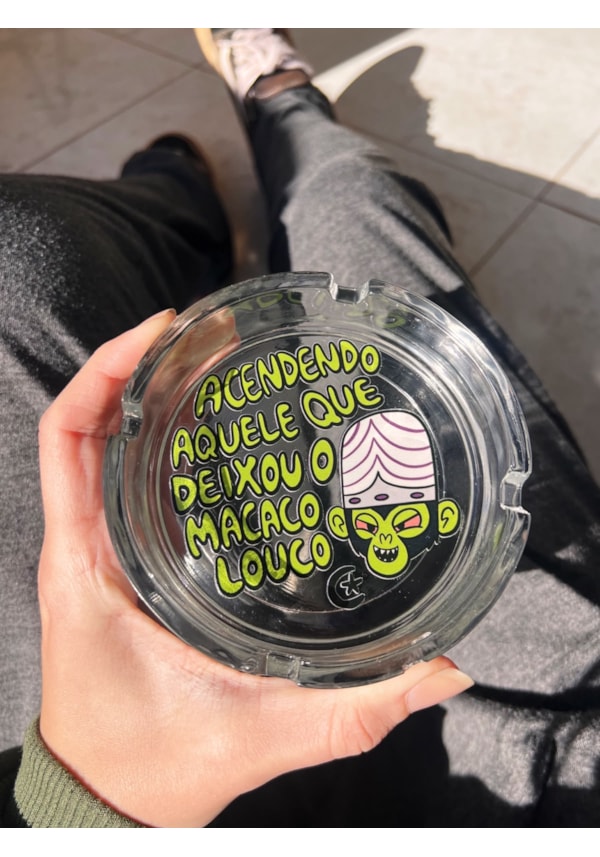 Cinzeiro Vidro - Macaco Louco