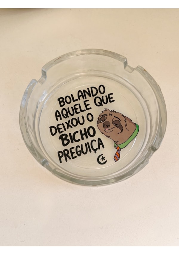 Cinzeiro Vidro - Preguiça