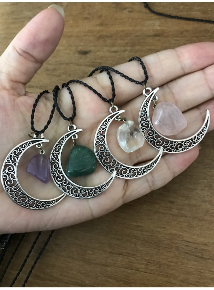 Colar Amuleto Lua Pedra — imagem 2