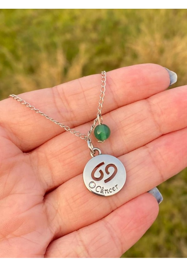 Colar Amuletos Cristais Signos - Escolha o Seu