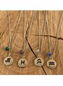 Colar Amuletos Cristais Signos - Escolha o Seu